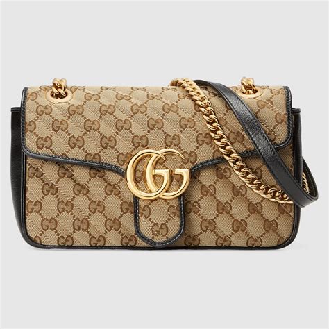 gucci gold logo bag